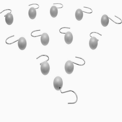 Polyresin Rust Resistant Shower Curtain Hook