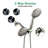 5-Spray Dual Shower Heads Shower System with 2-in-1 Spray Pattern, Rough-in Valve-116563551