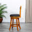 Élégant tabouret de bar 30 po avec coussin de siège en tissu gris anthracite naturel-387376730-387376731