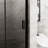 Goodyo 34"X 72" Bifold Frameless Glass Shower Door 1/4 Inch Tempered Clear Glass Pivot Swing Shower Panel In Black Finish-114015993