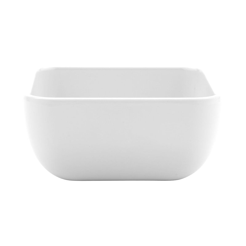 GET CS-4722-W, bol carré en mélamine résistant à la casse, 16 onces, blanc (ensemble de 12)