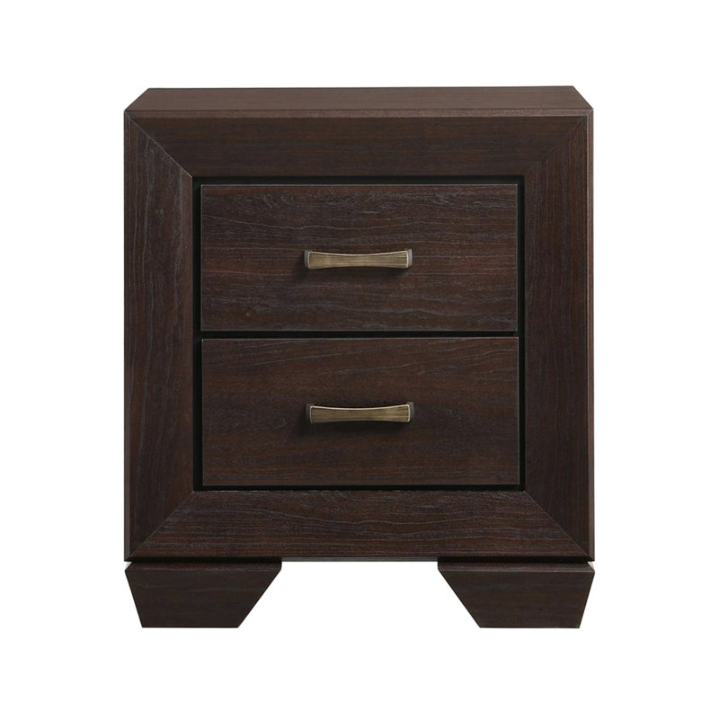 Table de chevet 2 dans le noir pour la chambre à coucher - simple mais élégante avec 2 tiroirs qui transforme l'espace