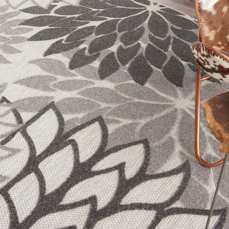 Floral Area Rug, Round 160cm