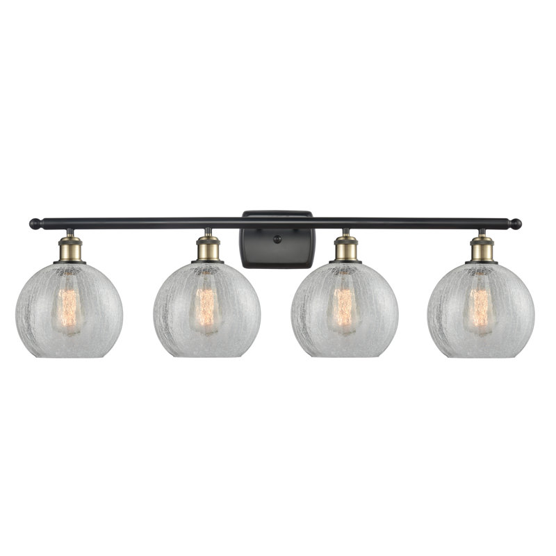 Éclairage de salle de bain à intensité variable 4 lumières Baptista, Ampoule incandescente rétro de 60 watts