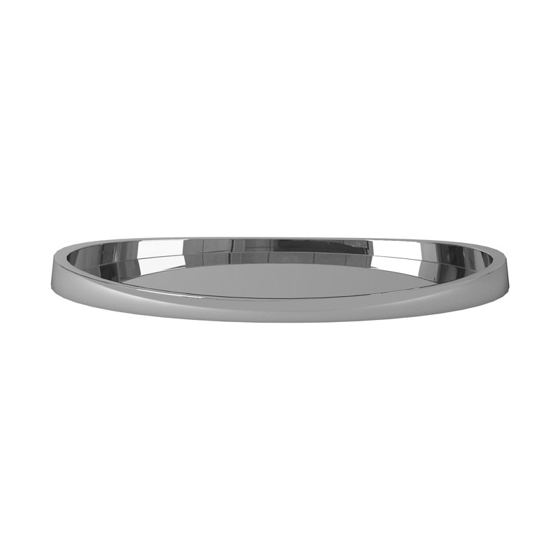 Ebern Designs Newport Amenity Tray, Cosmetic Organiser, Hand Towel Storage For Bathroom Vanity Countertop, Metal Stainless Steel, Shiny Polished
