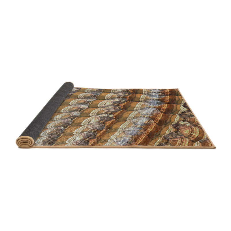Tapis brun / gris Holcombe, Rond 8 pi