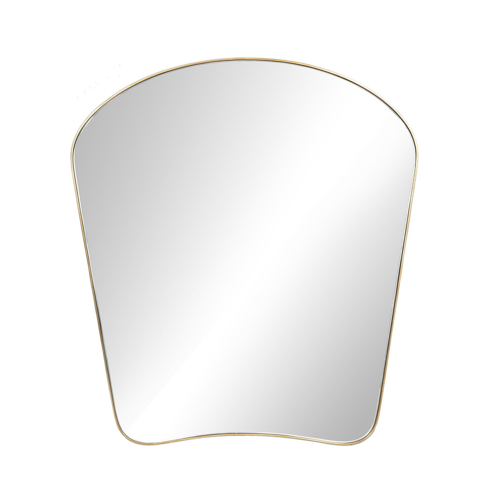 Myerstown Mantel Mirror, 44" x 39", Polished Brass