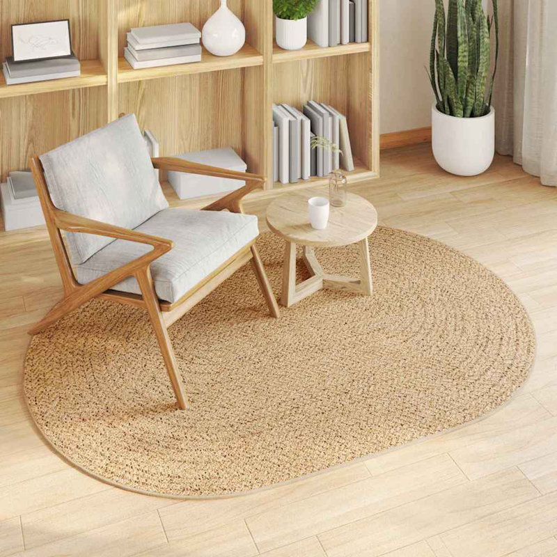 Oval Machine Braided Area Rug, Oval 120 x 170 cm