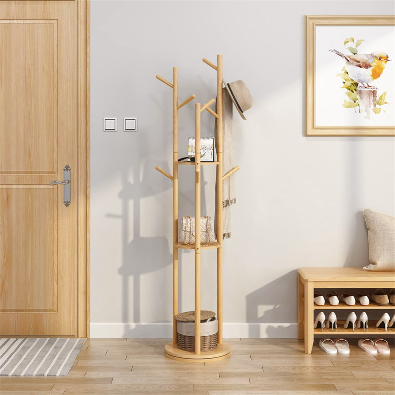 Jackob Freestanding Coat Stand, Light Brown