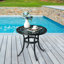 Table d'appoint en aluminium thermolaqué Reinna