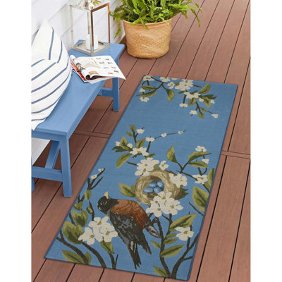 Andreane Floral Synthetic Non-Skid Kitchen Mat