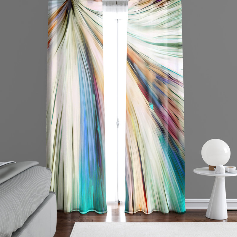 Paire de rideaux semi-transparents Destino, L 20 po x L 52 po