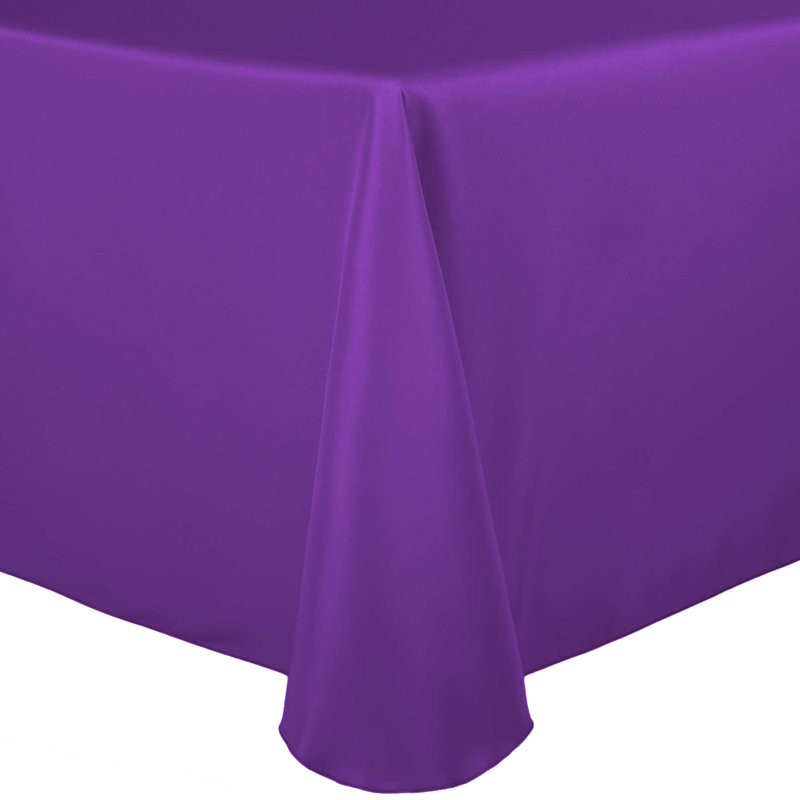 Solid Color Round Tablecloth, 1, 120" x 72", Plum