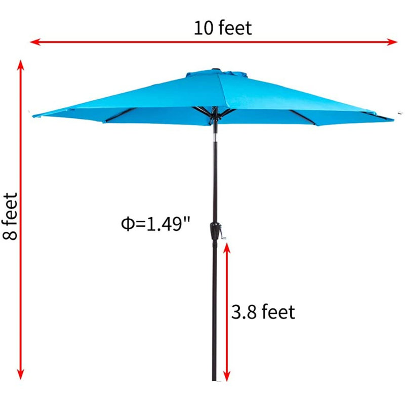 Parasol de marché 10 po Nolin, Bleu
