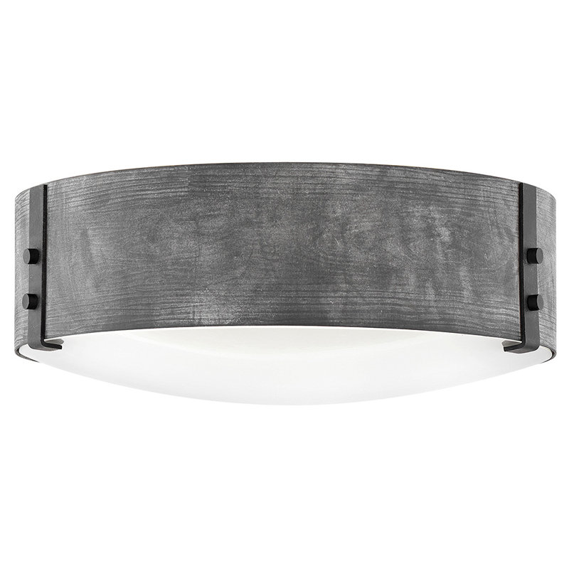Luminaire encastré d'extérieur à 3 ampoules Sawyer, H 4,75 po x l 15 po x P 15 po, Zinc vieilli