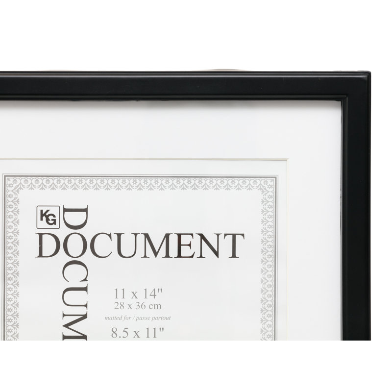 Pontmain Black Matte Picture Frame with Mat