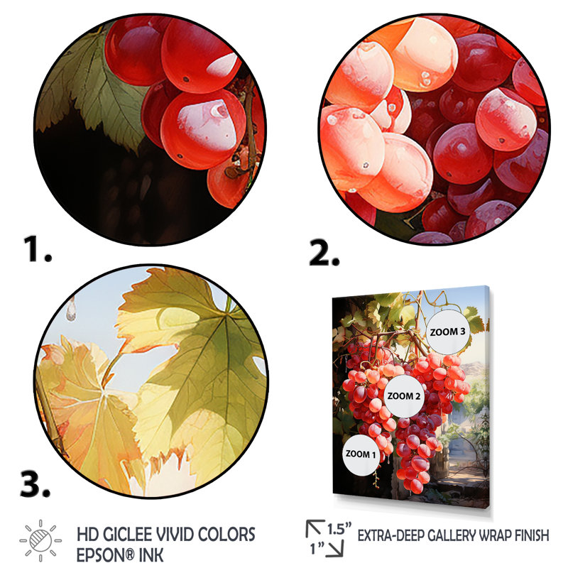 Vineyard Gentle Impression II - vin, art mural, Cadre simple argenté, H 40 po x l 30 po x P 1,5 po