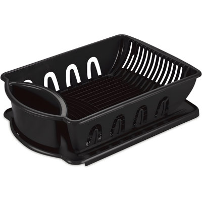 Ensemble d'évier de cuisine 2 pièces avec égouttoir pour le séchage, porte-couverts surdimensionnés et porte-gobelets de périmètre, assiettes, tasses et argenterie