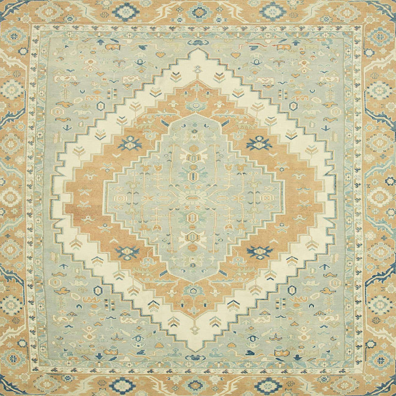 Tapis abstrait moderne 2643, Carré 8 pi