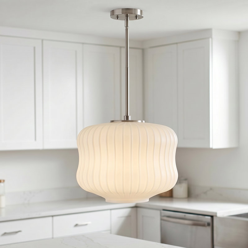 Cara 1-Light Brushed Nickel Pendant Light, Brushed Nickel