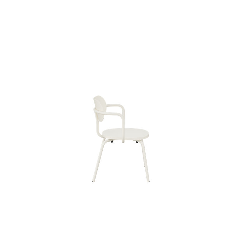 Khylia 21.2'' H Metal Armchair, Pure White