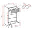 Commode 24 "en gris clair Granville (5 tiroirs)-538612403