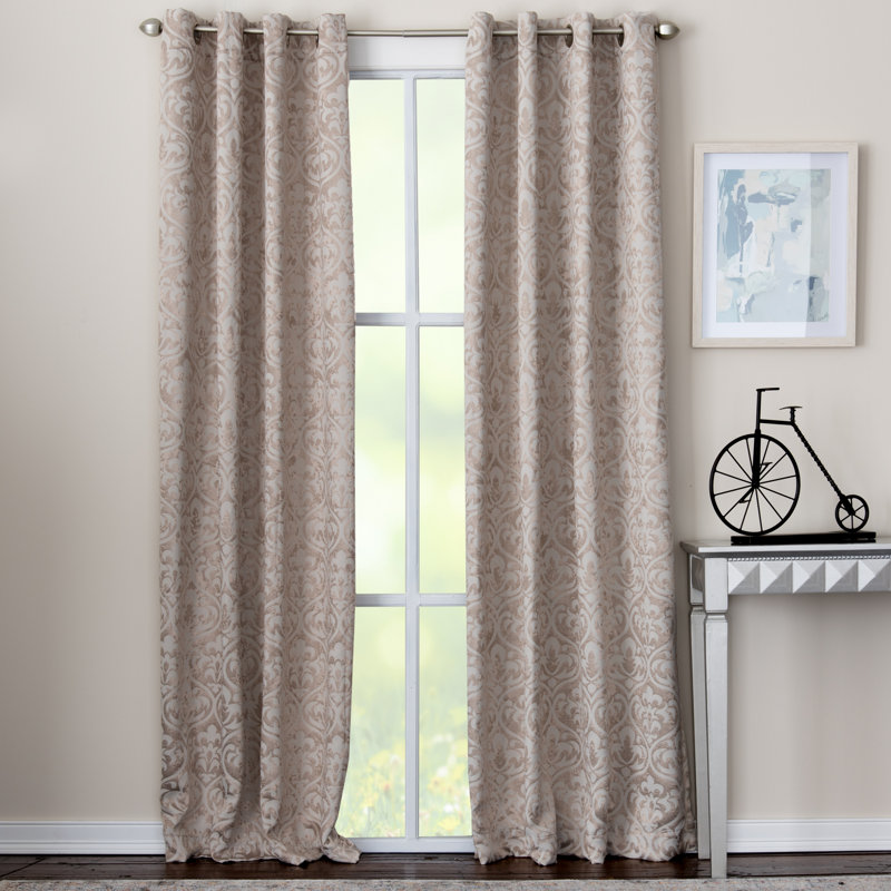 Panneau de rideau simple à œillets Burslem, l 50 po x L 63 po, Brun clair