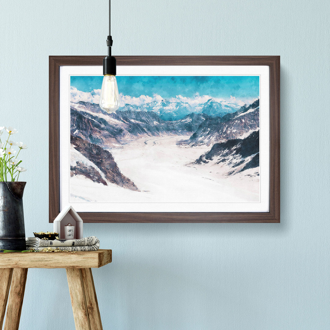 Aletsch Glacier In Switzerland Painting