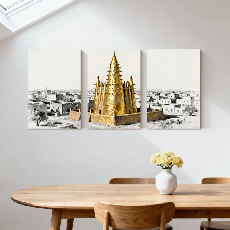 Ensemble de 3 impressions sur toile,, H 24 po x l 48 po