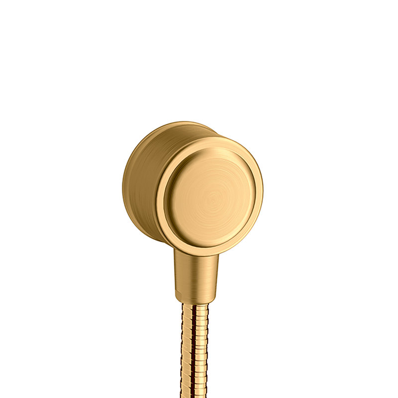 Montreux Wall Outlet with Check Valves, Brushed Gold Optic