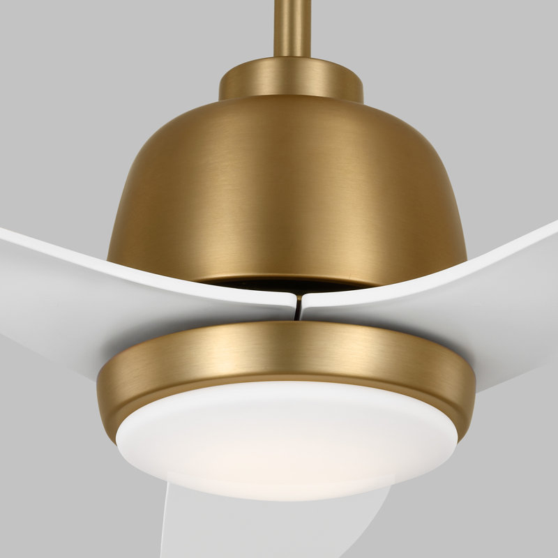 Avila LED Downrod Ceiling Fan, Satin Gold