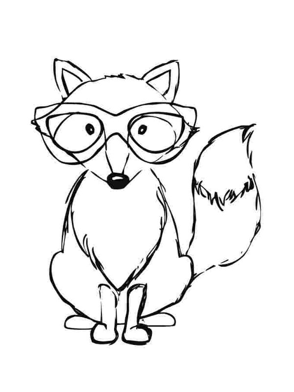 Fox With Glasses - Wrapped Canvas Print, 36" H x 24" W  