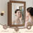 20'' W x 28'' H  Wood Framed Bathroom Medicine Cabinet with Mirror, Adjustable Shelves, Reversible Door, Wall-Mount or Recessed, Walnut, Fully Assembled-293337162-293337141