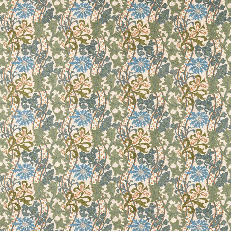 Chamomile Embroidery, Woad/Forest