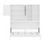Lit escamotable mural avec armoire supérieure, tablettes, lit pliable peu encombrant avec lumière et USB