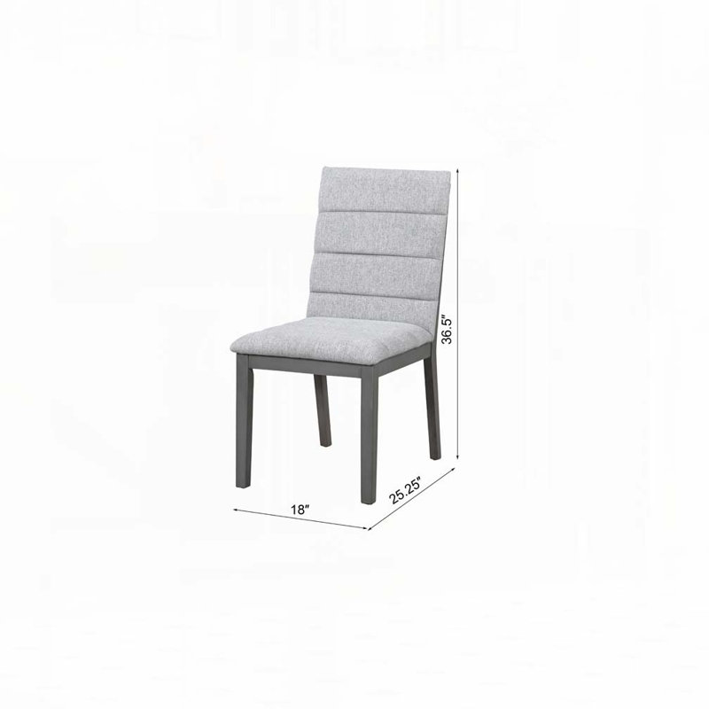 Chaises de salle à manger rembourrées modernes, Gris, Gris