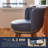 Anneli 26'' Swivel Counter Height Bar Stools Set of 2, Blue Counter Stools with Backs and Wood Legs for Kitchen Island-884832579-923339963-916282938