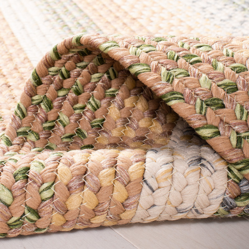 Georgina Hand Woven Performance Machine Washable Geometric Indoor/Outdoor Area Rug, Round 8'