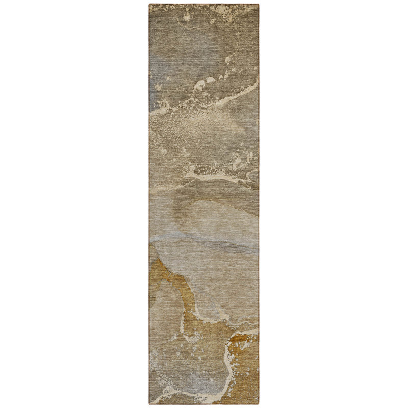 Abstract Indoor / Outdoor Rug, Runner 2'3" x 7'6"