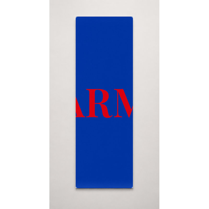 Drapeau du monde arménien, monogramme de luxe diamant — Orange, bleu, rouge — Grande toile murale, H 30 po x l 10 po