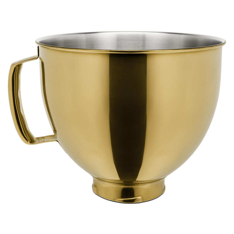 KitchenAid 5 Quart Tilt-Head Metallic Finish Stainless Steel Bowl, Radiant Gold