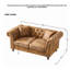 Canapé en tissu 66 po Chesterfield ‌tech, canapé à accoudoirs roulés en tissu de haute technologie, canapé rembourré de style Mid-Century, canapé 2 places pour le salon, le bureau, l’appartement-1531197062-1531197067-1531197065