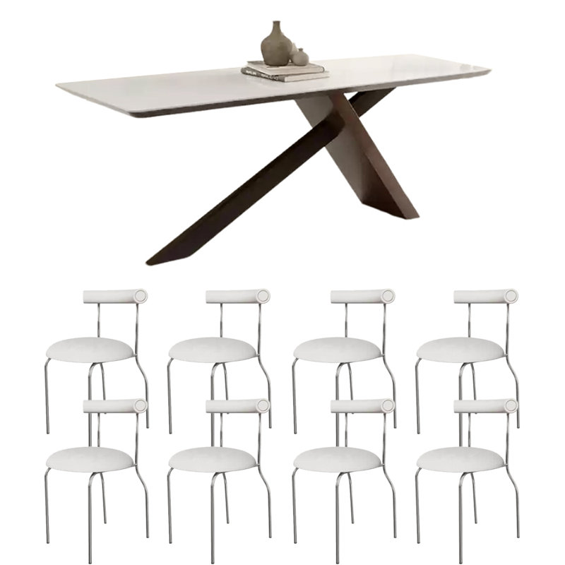 Ensemble de table de salle à manger rectangulaire de style français, H 29,5 po x L 70,9 po x l 31,5 po
