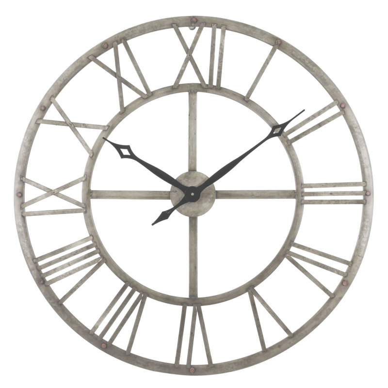 Samson Round Metal Industrial Wall Clock
