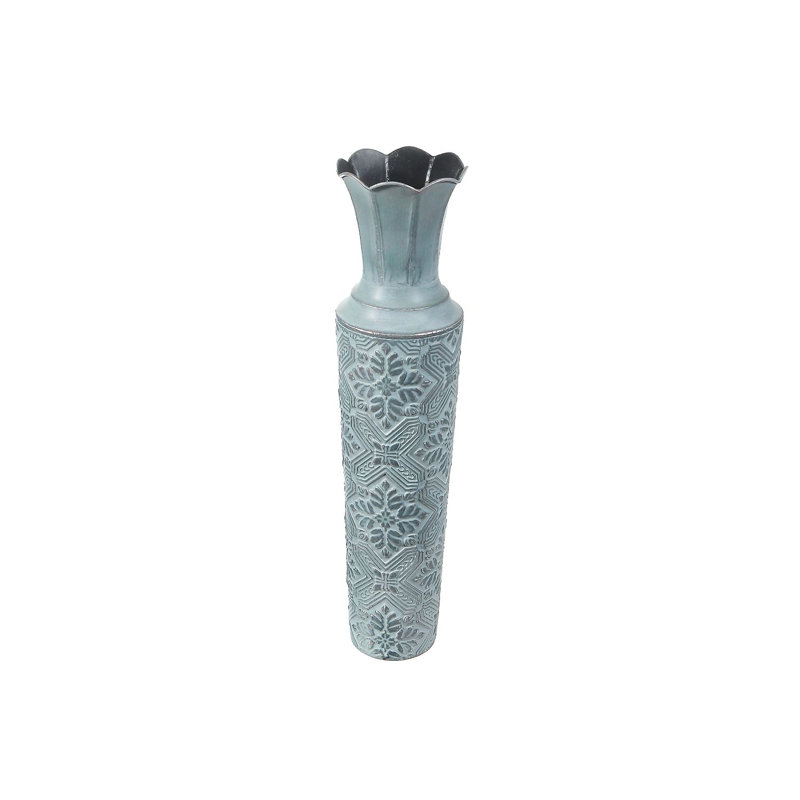 Vase de plancher en métal 18" à l’intérieur/extérieur gris Frithlef