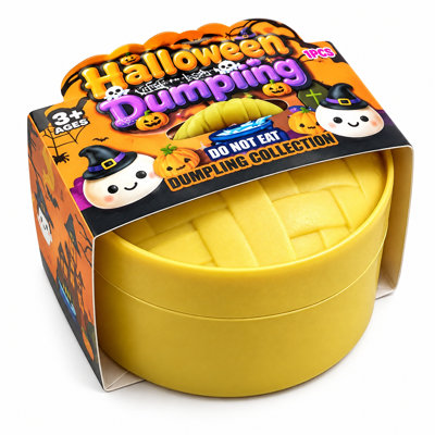 Lot de 4 squishies d'Halloween à remontée lente (Baozi), jouets surprises pour enfants, jouets anti-stress pour le bureau, cadeaux pour les fêtes d'Halloween, sachets de gâteries d'Halloween