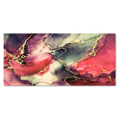 Rouge et noir, art abstrait fluide de luxe IV - peinture sur toile