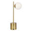Petite lampe de table moderne en métal avec abat-jour globe en verre blanc Ethereal
