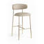Tabouret de bar rembourré en cuir Lupita-840074833-840074834