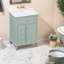 Meuble-lavabo compact avec lavabo, bois massif et bois aggloméré, solution de rangement moderne